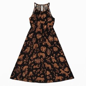 Torrid A-line Roaming Leopards Exotic Midi Dress Size W 10 / Torrid 00